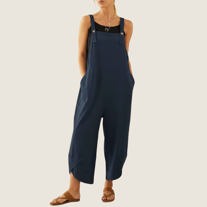 Relaxed Fit Women's Loose Leg Overalls - Olytrend
