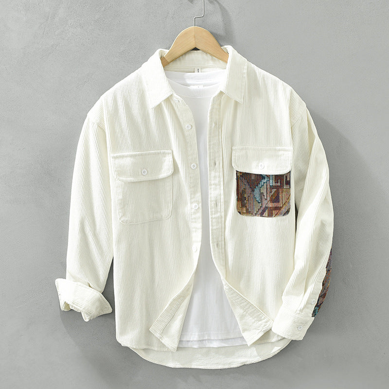 Rugged Men's Corduroy Flannel Shirt - Olytrend