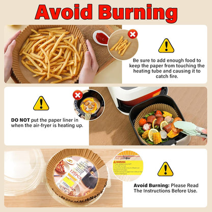 Anti-adhesive Disposable Air Fryer Liners - EasyCrisp-Square-Nora Luxe