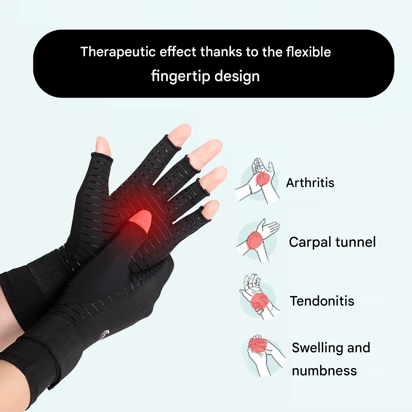 Anti-Arthritis Compression Gloves - ThermaFlex-1x Pair (+1 Free)-S-Nora Luxe