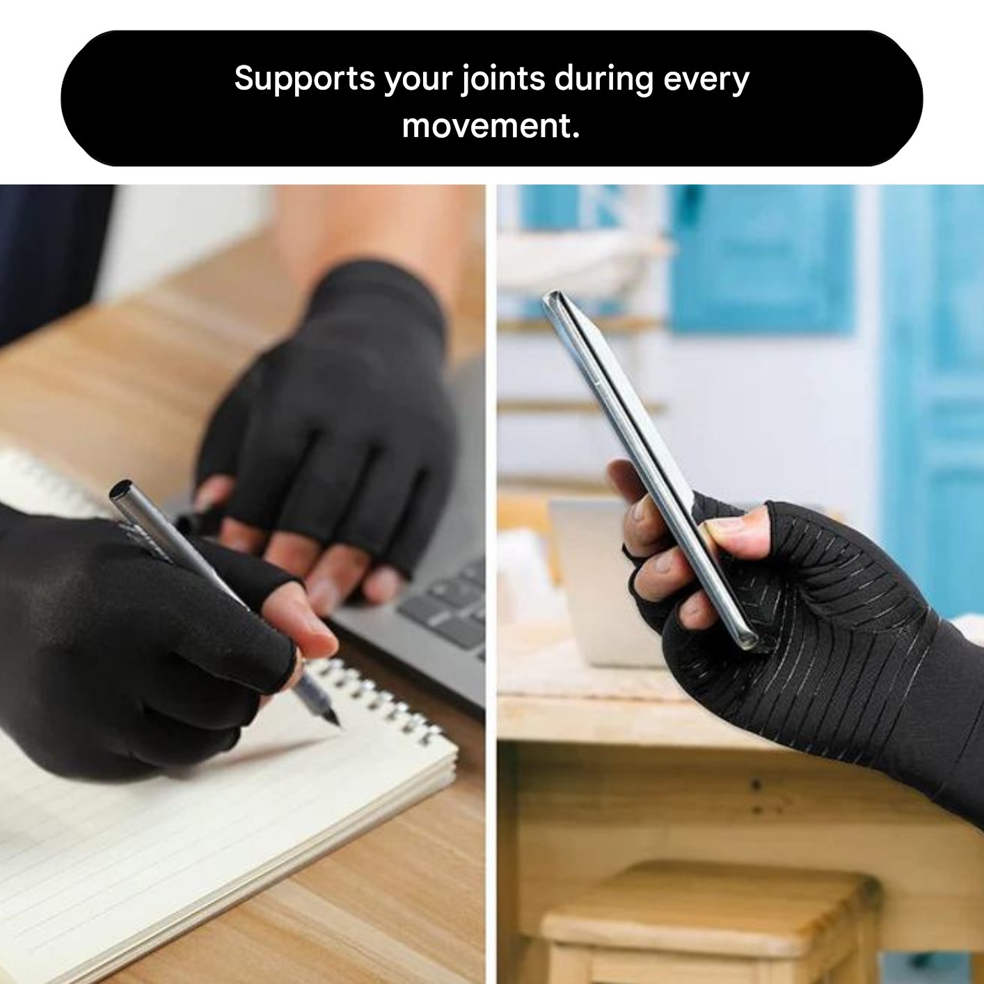 Anti-Arthritis Compression Gloves - ThermaFlex-1x Pair (+1 Free)-S-Nora Luxe