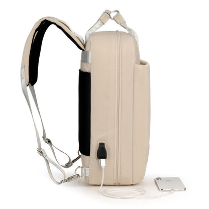 Safe Travel Backpack with Concealed Pockets and Power Bank