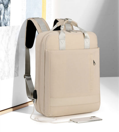 Safe Travel Backpack with Concealed Pockets and Power Bank
