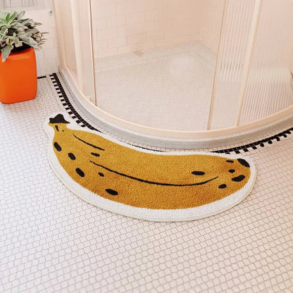 Anti-Slip Bathroom Mat with Banana or Eggplant Design - ZestPad-Banana-S (40x80cm)-The Livary