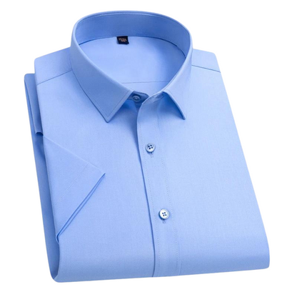 Anti Stain Shirt with Anti Crease Fabric – Damian-Lichtblauw-M-The Livary