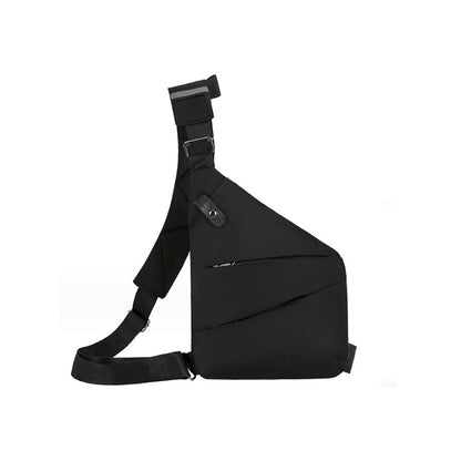 Anti-Theft Shoulder Bag - TravelSafe-Left-handed-Black-Nora Luxe