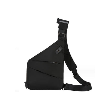 Anti-Theft Shoulder Bag - TravelSafe-Right-handed-Black-Nora Luxe