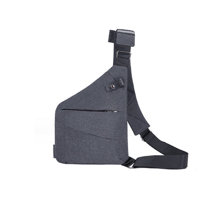 Anti-Theft Shoulder Bag - TravelSafe-Right-handed-Gray-Nora Luxe