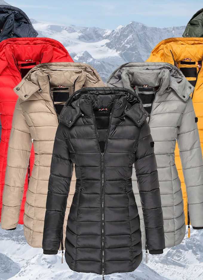 Women's Slim Fit Waterproof Parka Jacket