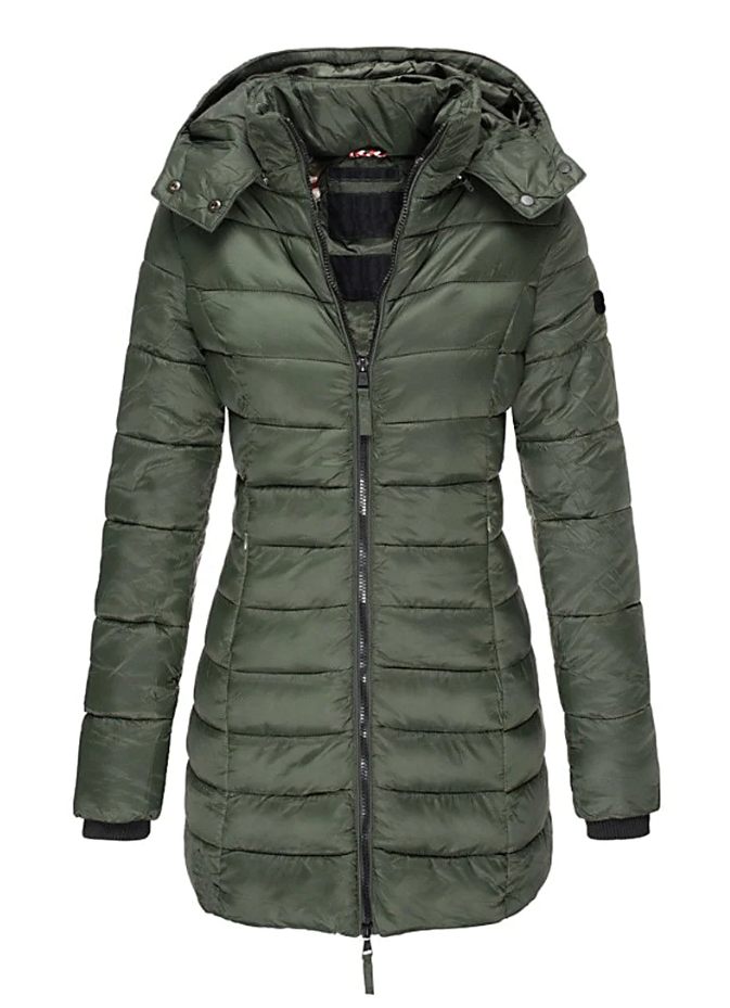 Women's Slim Fit Waterproof Parka Jacket