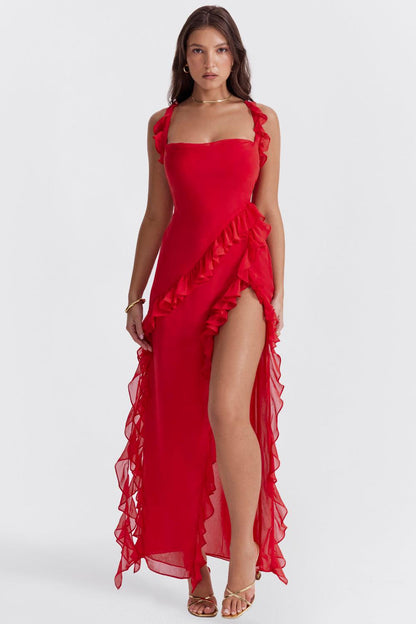 Chic Off Shoulder Summer Dress with Ruffles