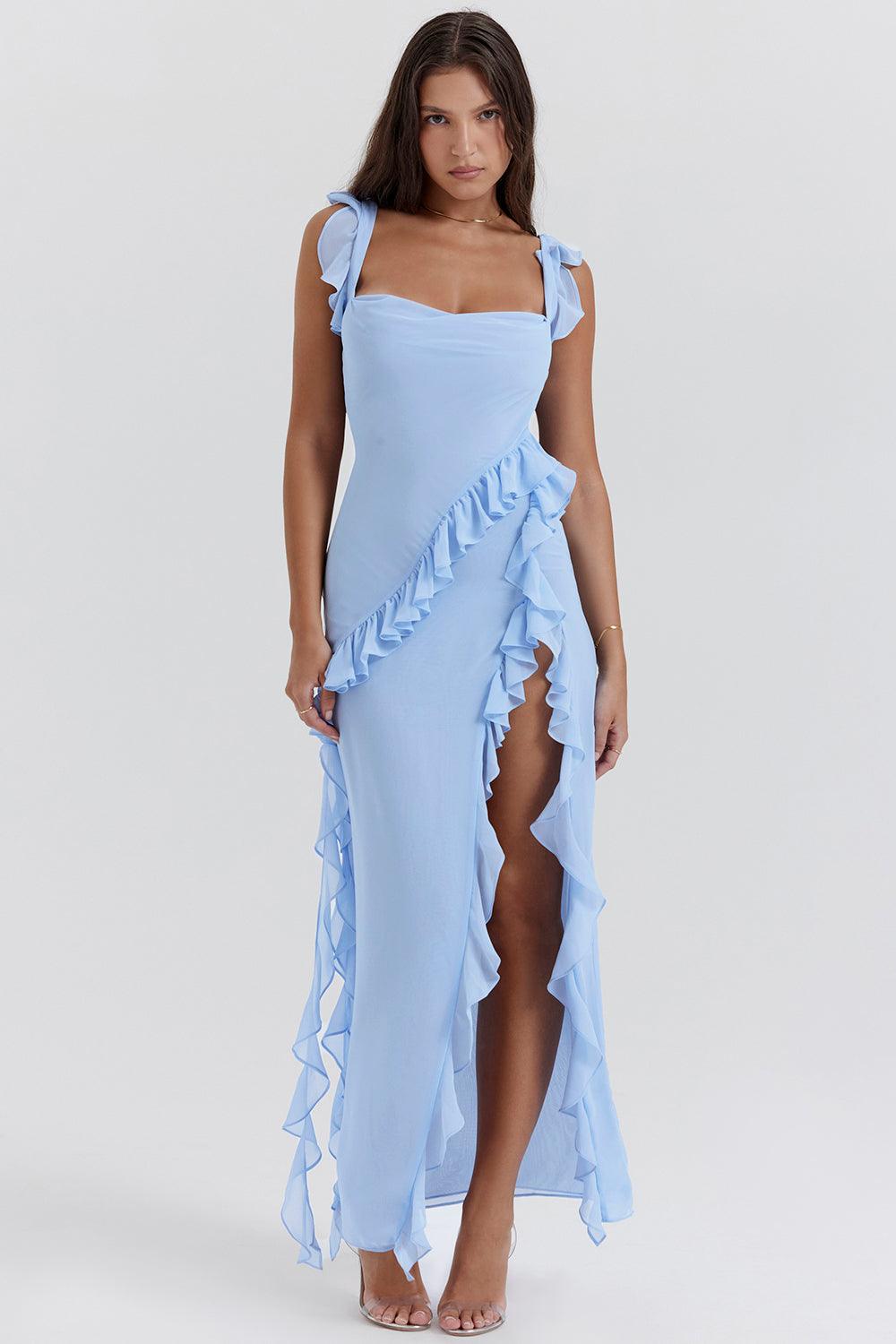 Chic Off Shoulder Summer Dress with Ruffles