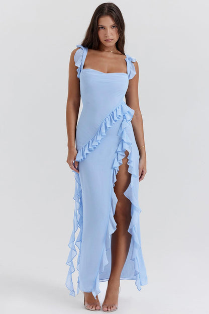 Chic Off Shoulder Summer Dress with Ruffles