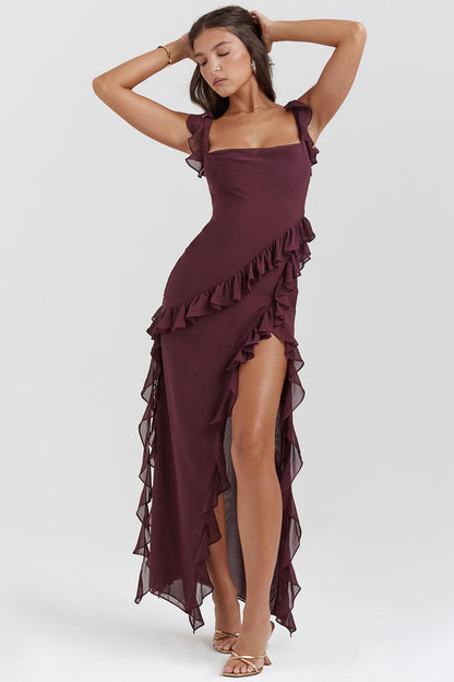 Chic Off Shoulder Summer Dress with Ruffles