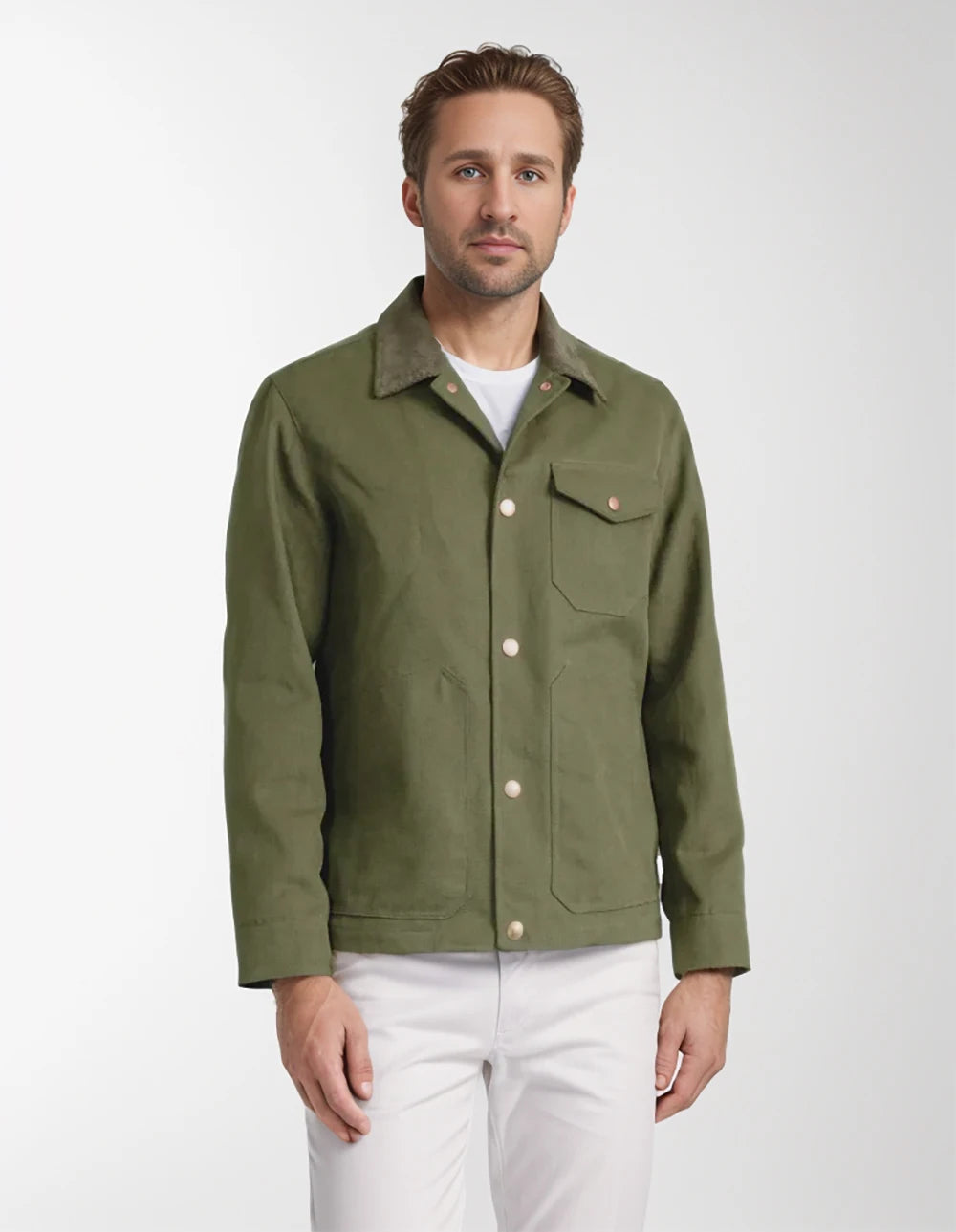 Traditional Fit Mens Button Down Coat