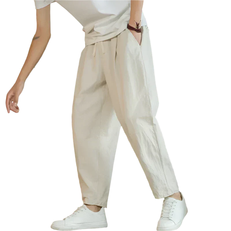 Men's Comfortable Elastic Waist Casual Pants - Olytrend