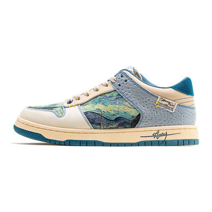 Trendy Unisex Starry Night Sneakers with Comfort Sole - Pexav