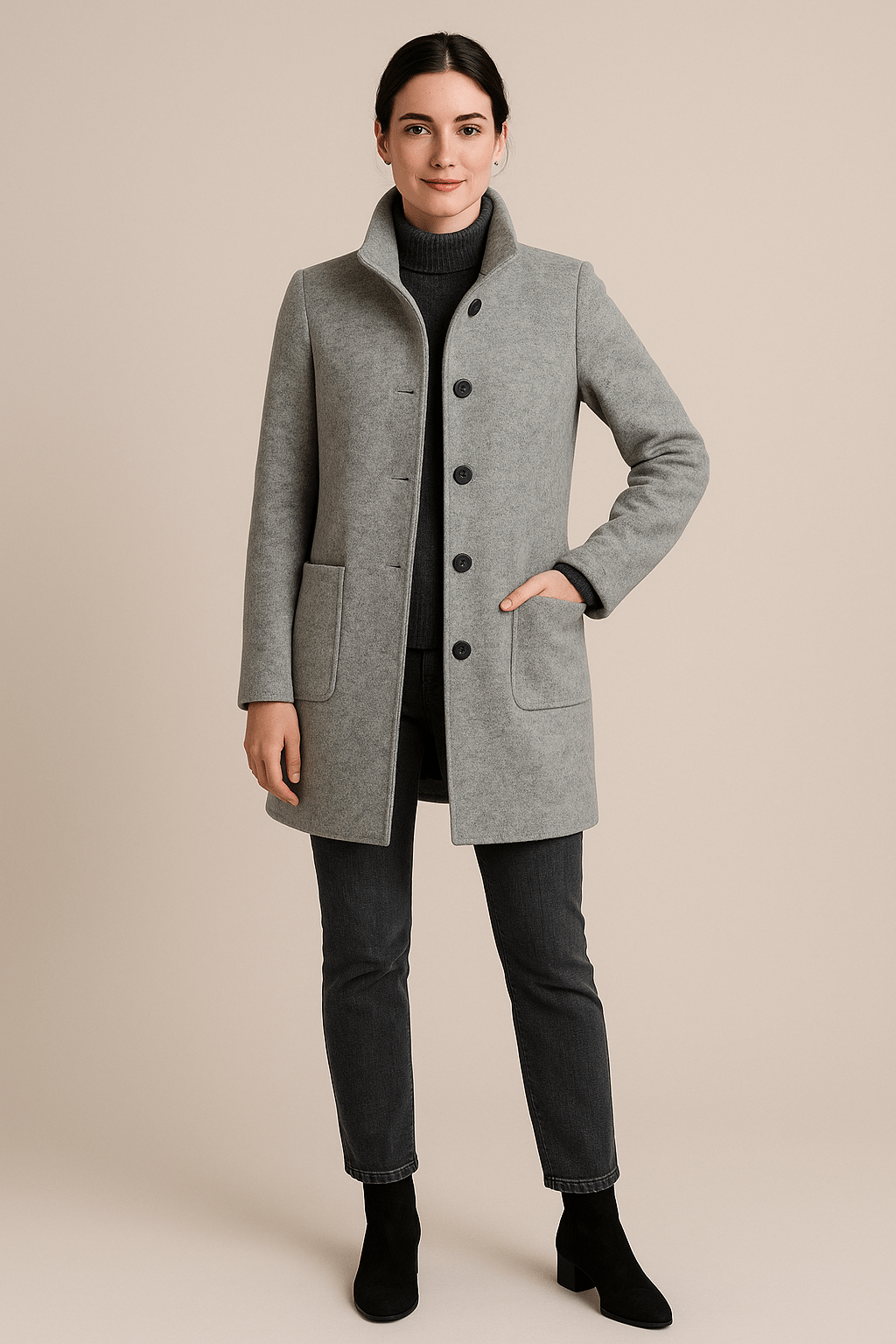 Classic Fit Women's Trench Coat with Pockets