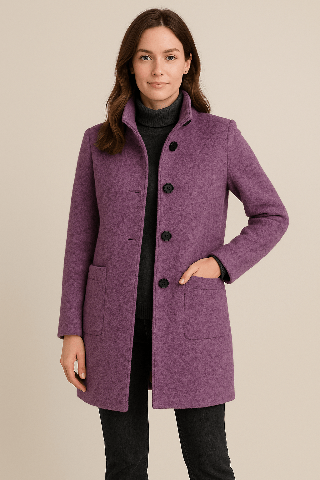 Classic Fit Women's Trench Coat with Pockets