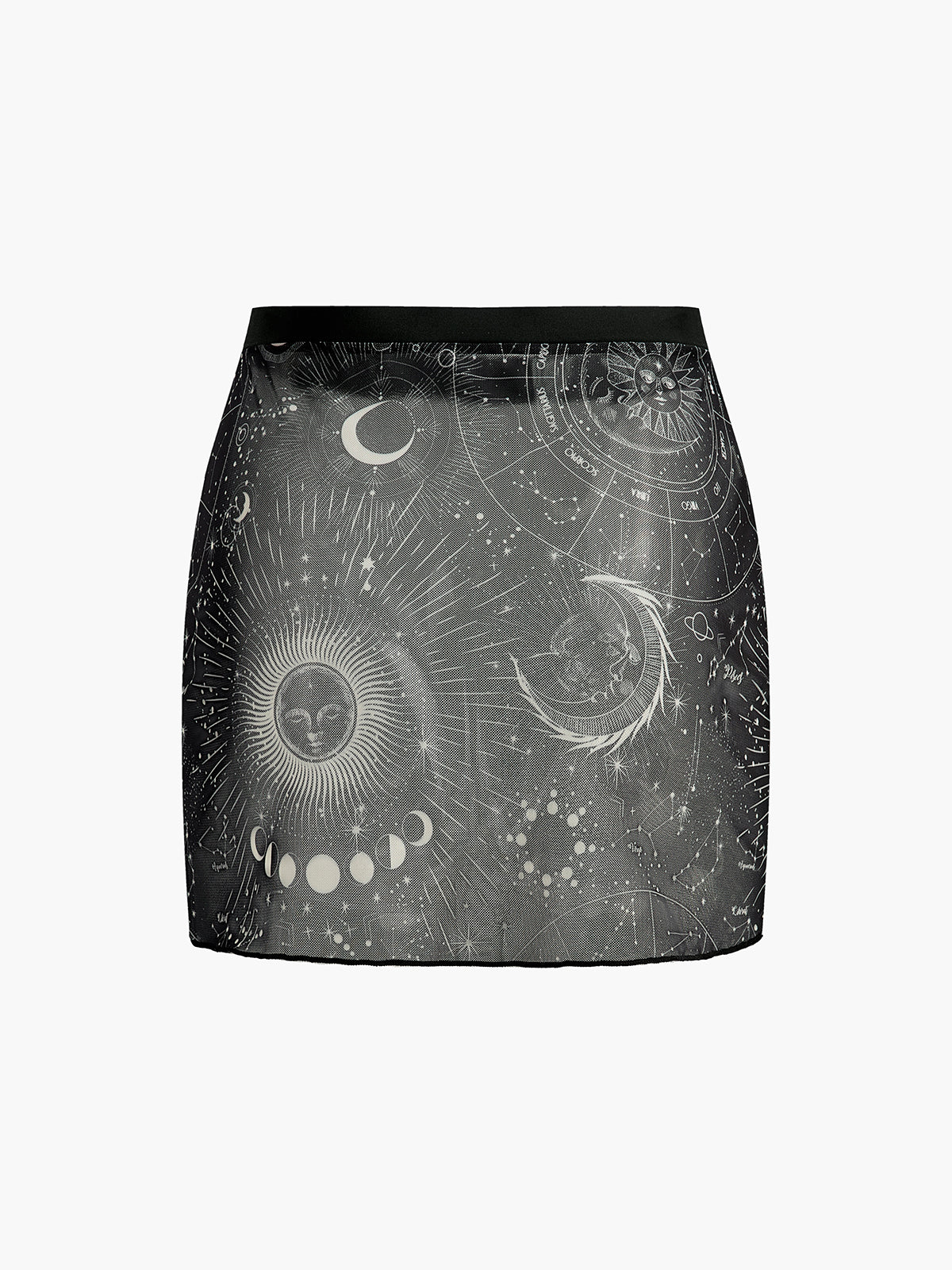 Celestial Pattern Flowy Maxi Skirt
