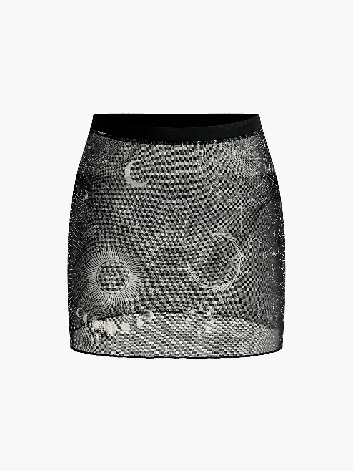 Celestial Pattern Flowy Maxi Skirt - Pexav