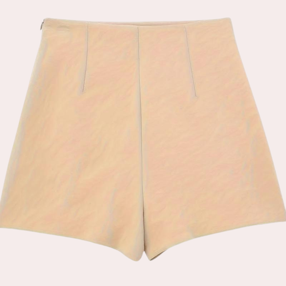 Asymmetric Women's Shorts with Decorative Buttons – Nerina-XS-State of Style