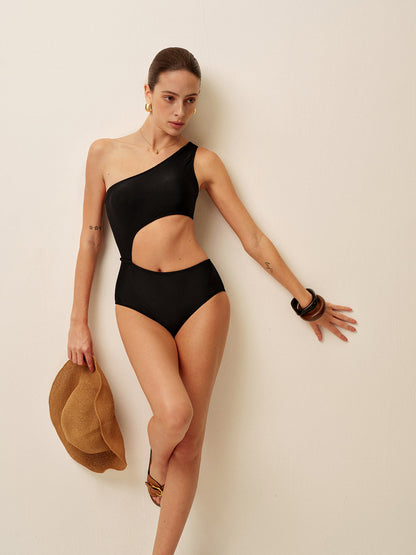 Unique Cut Out Halter Swimsuit