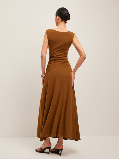 Unique Flowy Ruffle Sleeveless Dress