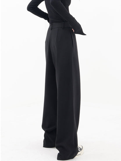 Loose Fit Women's Trousers with Double Button - Pexav