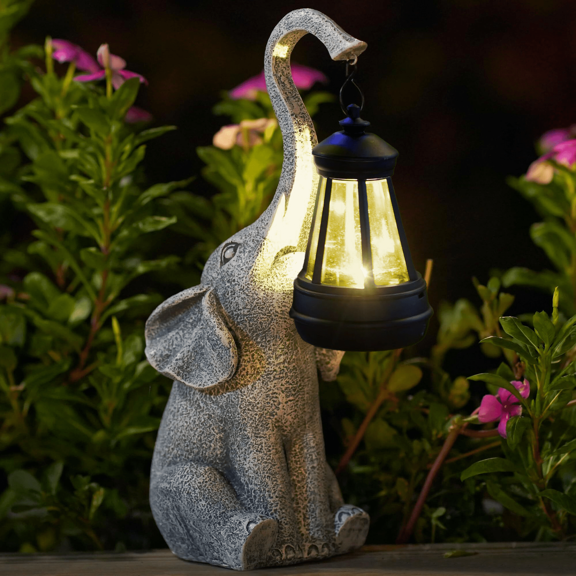 Outdoor Solar Powered Elephant Garden Light - Pexav