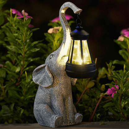 Outdoor Solar Powered Elephant Garden Light - Pexav