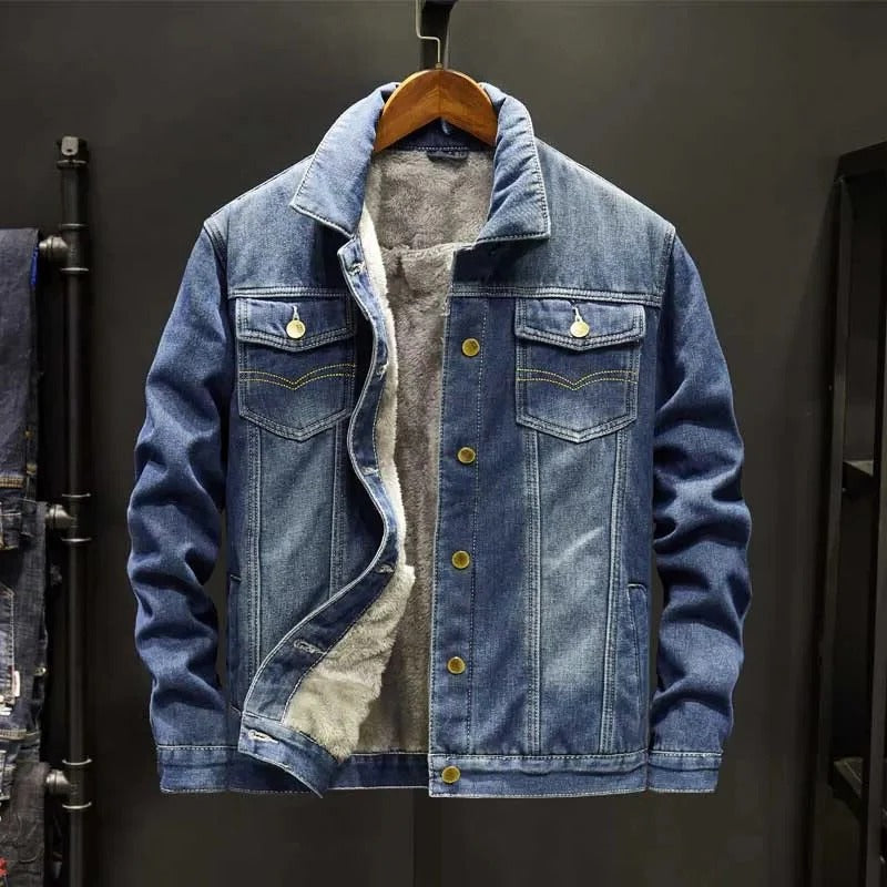 Vintage Style Blue Jeans Jacket