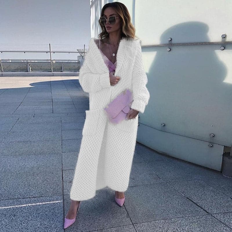 Cozy Oversized Open Cardigan with Big Pockets