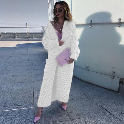 Cozy Oversized Open Cardigan with Big Pockets