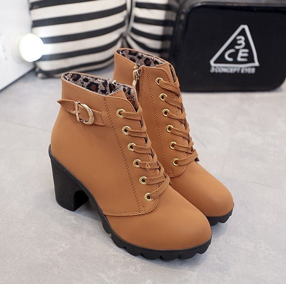 Chic Lace Up Ankle Boots for Women