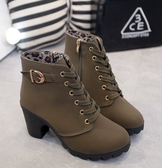 Chic Lace Up Ankle Boots for Women