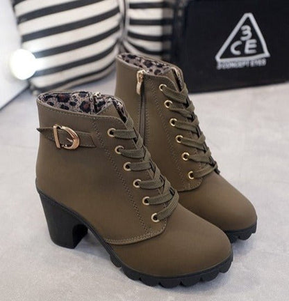 Chic Lace Up Ankle Boots for Women