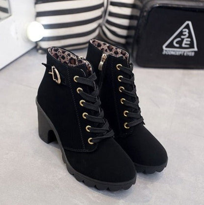 Chic Lace Up Ankle Boots for Women
