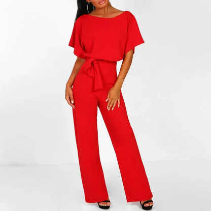 Stylish Female Jumpsuit with Fitted Waist