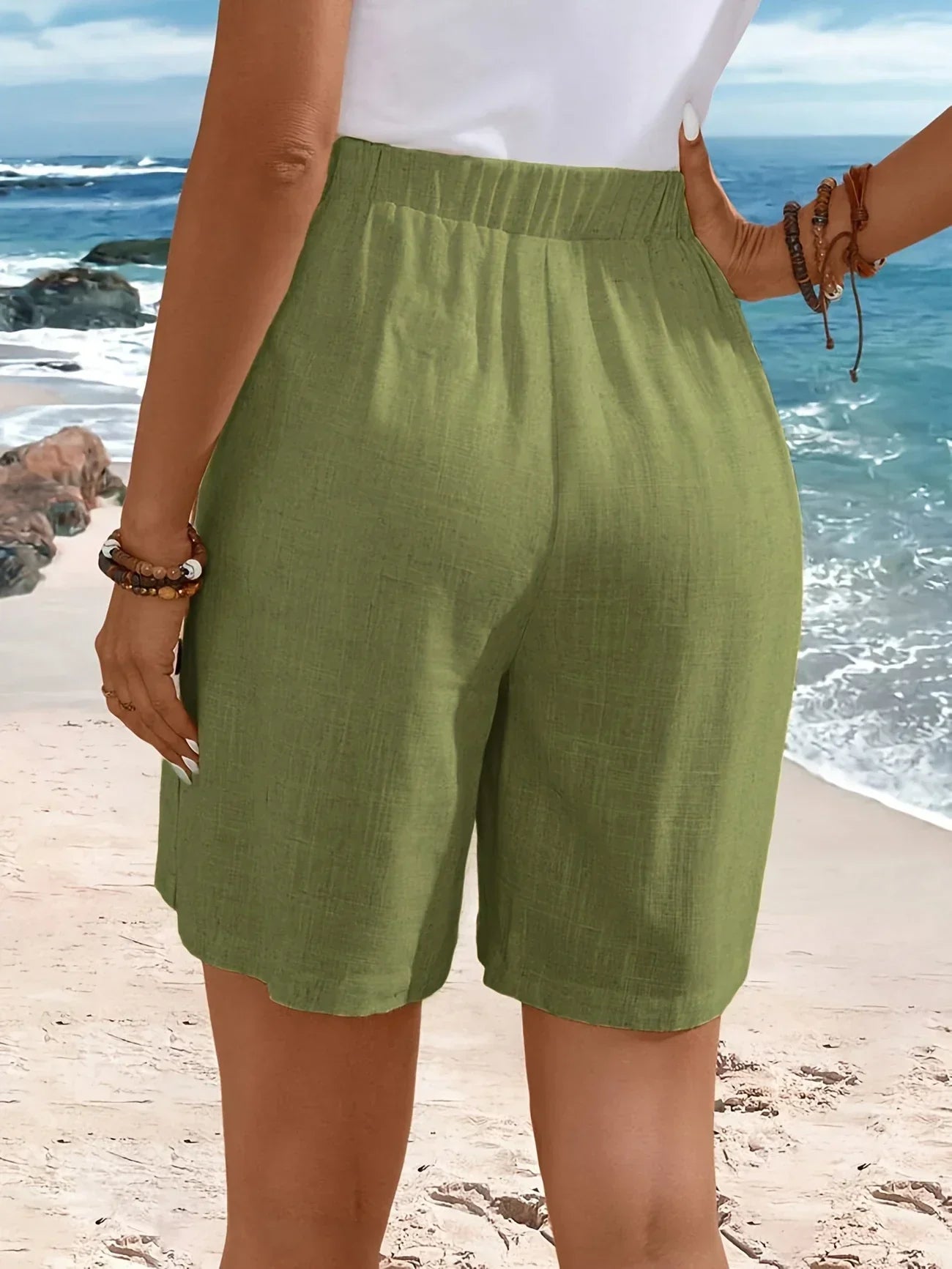 Classic Button Fly Casual Shorts