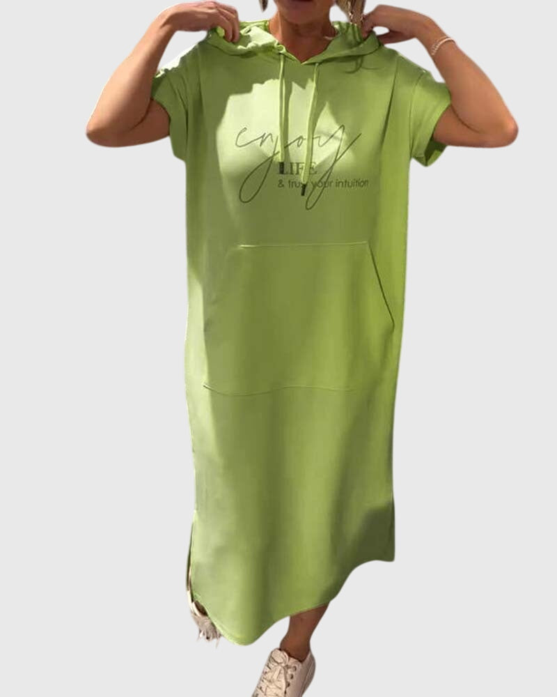Relaxed Fit Hooded Dress