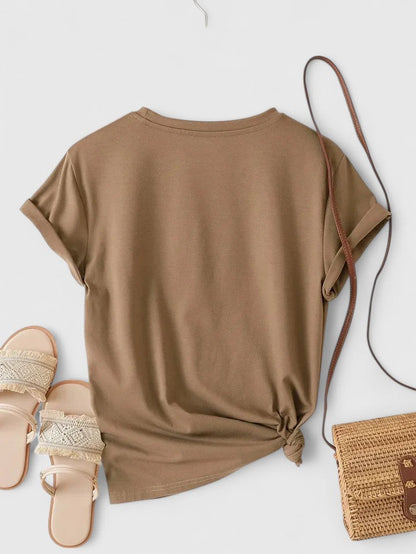 Soft Casual Short Sleeve Tee Shirt