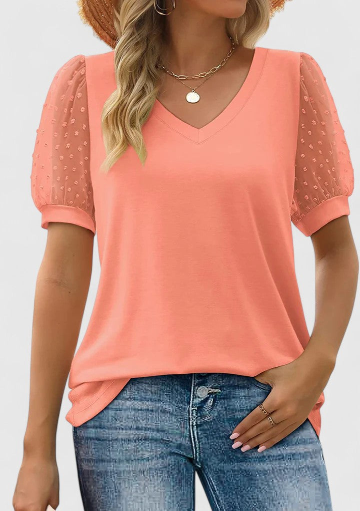 Relaxed Fit V Neck T Shirt