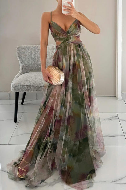 Ladies Elegant Long Sundress with Sleeveless Style