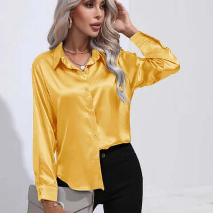 Ladies Soft Flowy Long Sleeve Top