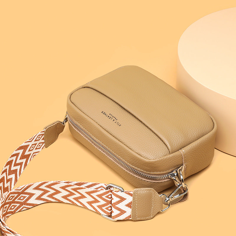 Textured Leather Mini Crossbody Purse
