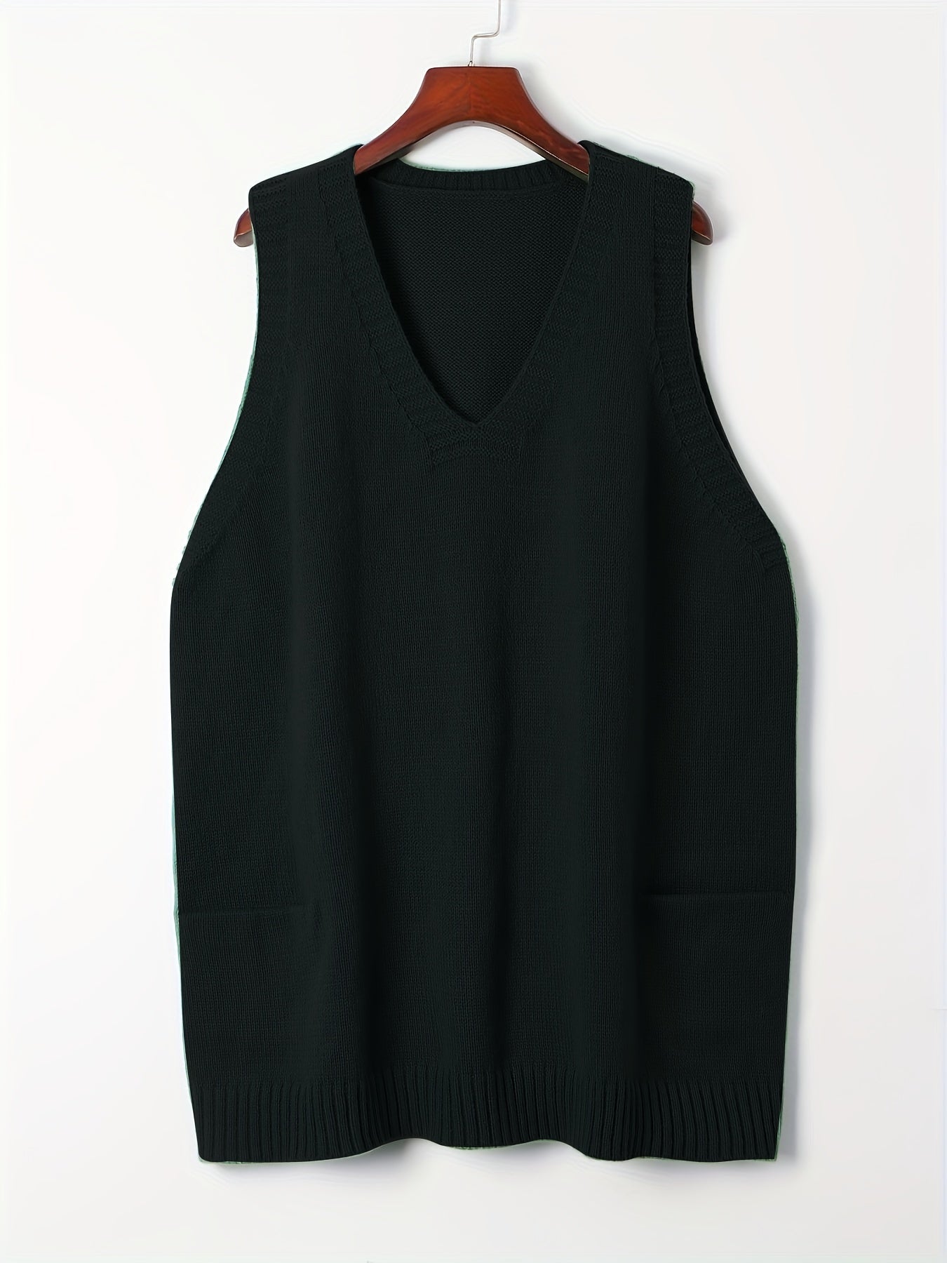 Relaxed Fit Open Front Vest