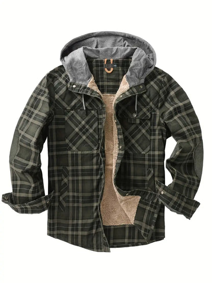 Plaid Hoodie Winter Jacket