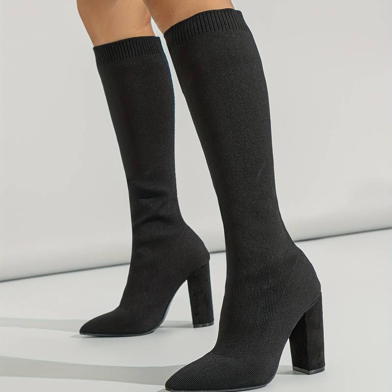 Women's Thick Cable Knit Tall Sock Boots