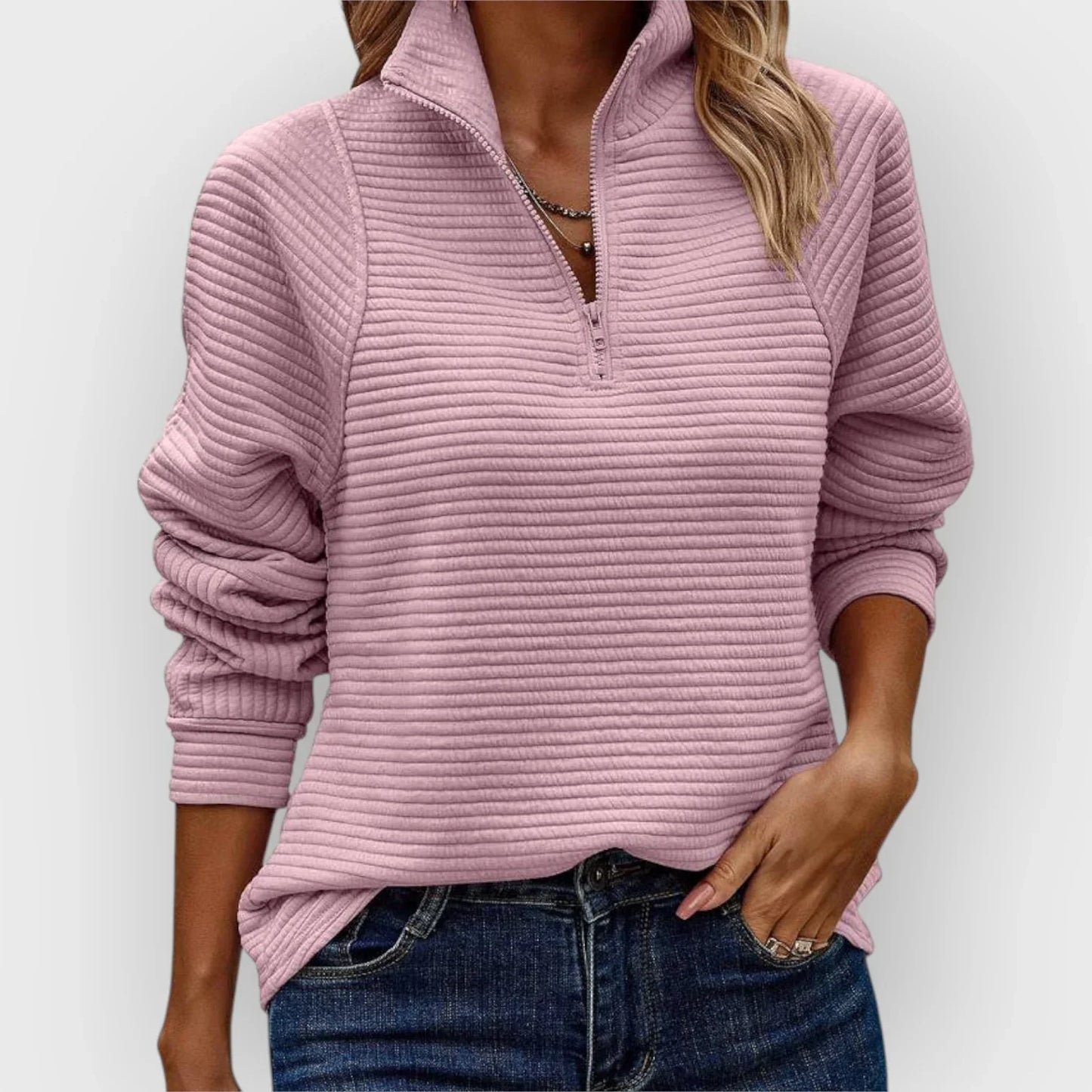 Women's Classic Half Zip Sweater - Olytrend